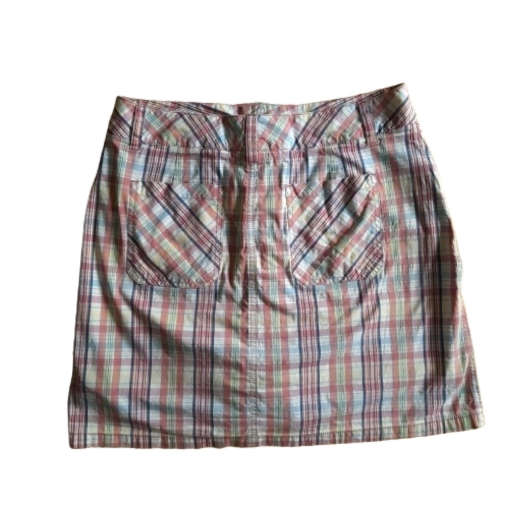 Croft & Barrow Skort Size 10 Stretch Pink Plaid - Picture 2 of 10